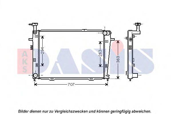 AKS DASIS 560062N Радіатор, охолодження двигуна