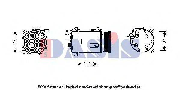 AKS DASIS 850240N Компресор, кондиціонер