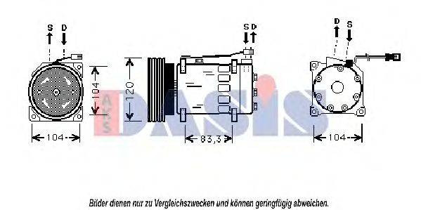 AKS DASIS 850782N Компресор, кондиціонер