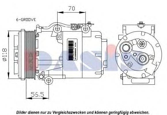 AKS DASIS 851067N Компресор, кондиціонер