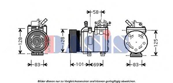 AKS DASIS 851616N Компресор, кондиціонер