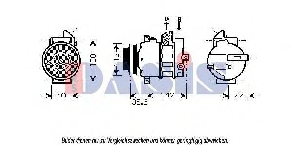 AKS DASIS 851855N Компресор, кондиціонер