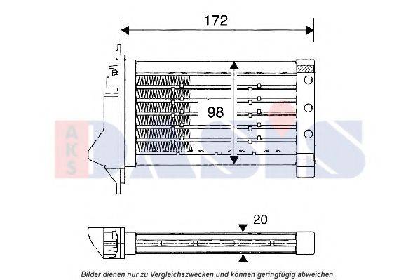 AKS DASIS 079006N Теплообмінник, опалення салону