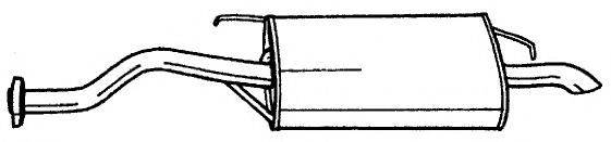 AKS DASIS SG65609 Глушник вихлопних газів кінцевий