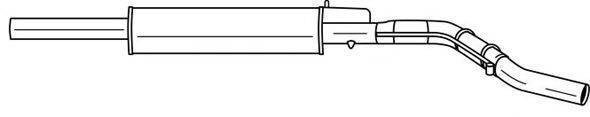 AKS DASIS SG12483 Середній глушник вихлопних газів