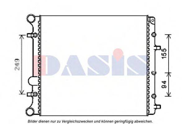 AKS DASIS 040055N Радіатор, охолодження двигуна