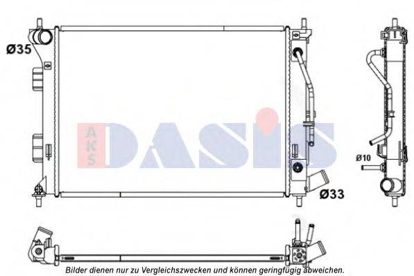 AKS DASIS 560093N Радіатор, охолодження двигуна