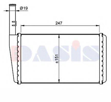 AKS DASIS 029005N Теплообмінник, опалення салону