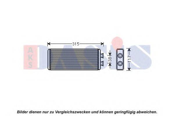 AKS DASIS 379005N Теплообмінник, опалення салону