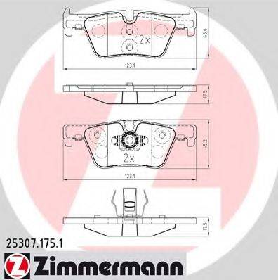 ZIMMERMANN 253071751 Комплект гальмівних колодок, дискове гальмо