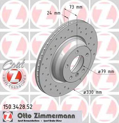 ZIMMERMANN 150342852 гальмівний диск