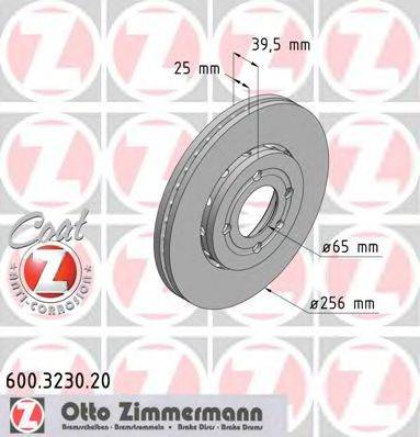 ZIMMERMANN 600323020 гальмівний диск