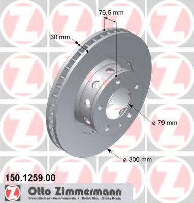 ZIMMERMANN 150125900 гальмівний диск