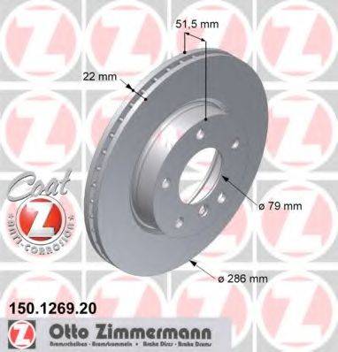 ZIMMERMANN 150126920 гальмівний диск