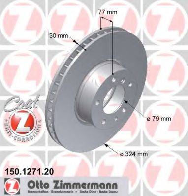 ZIMMERMANN 150127120 гальмівний диск