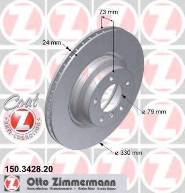 ZIMMERMANN 150342820 гальмівний диск