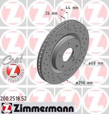 ZIMMERMANN 200251852 гальмівний диск