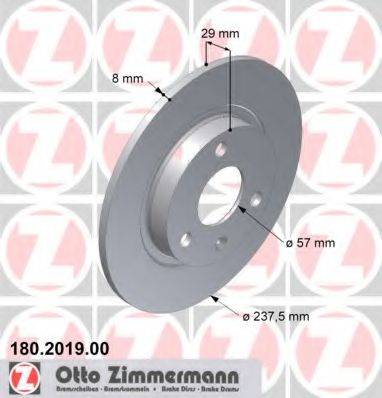 ZIMMERMANN 180201900 гальмівний диск