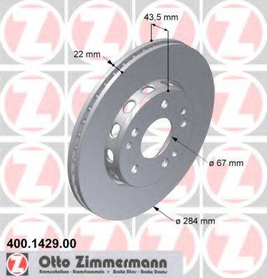 ZIMMERMANN 400142900 гальмівний диск