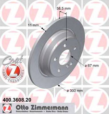 ZIMMERMANN 400360820 гальмівний диск