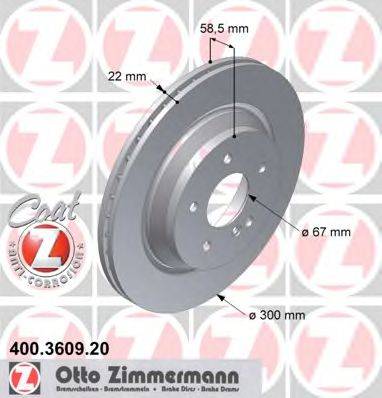 ZIMMERMANN 400360920 гальмівний диск