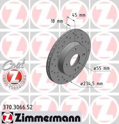 ZIMMERMANN 370306652 гальмівний диск