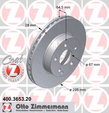 ZIMMERMANN 400365320 гальмівний диск