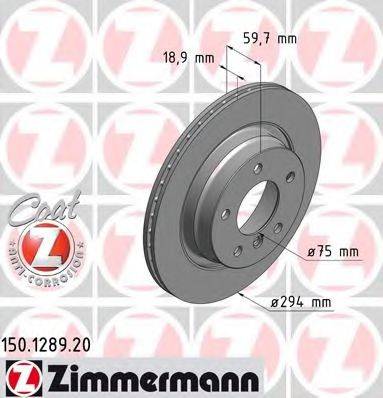 ZIMMERMANN 150128920 гальмівний диск