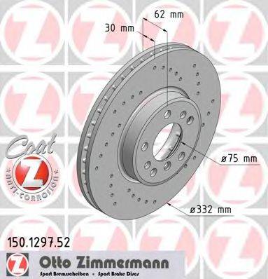 ZIMMERMANN 150129752 гальмівний диск