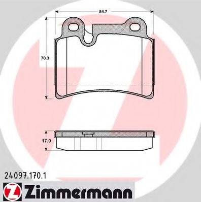 ZIMMERMANN 240971701 Комплект гальмівних колодок, дискове гальмо