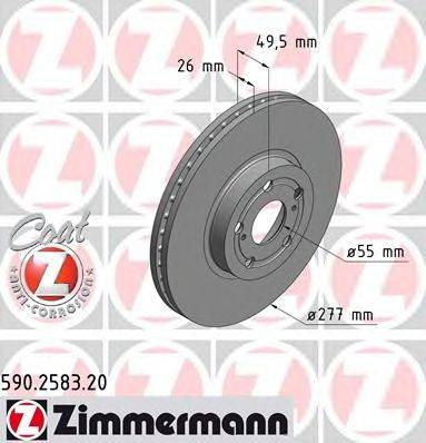 ZIMMERMANN 590258320 гальмівний диск