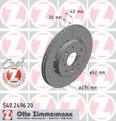 ZIMMERMANN 540249620 гальмівний диск