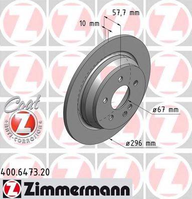 ZIMMERMANN 400647320 гальмівний диск