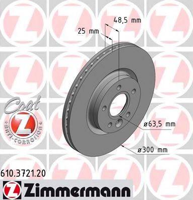 ZIMMERMANN 610372120 гальмівний диск