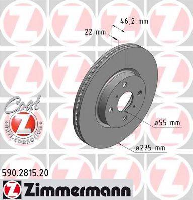 ZIMMERMANN 590281520 гальмівний диск