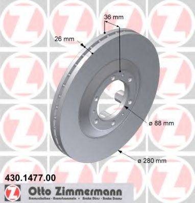 ZIMMERMANN 430147700 гальмівний диск