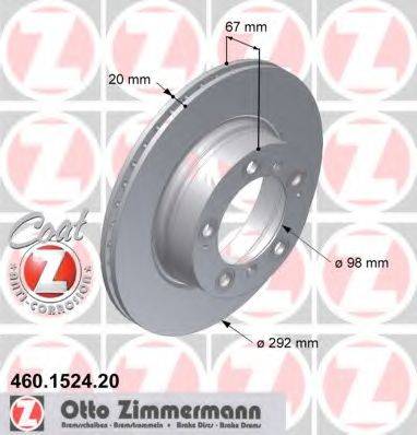 ZIMMERMANN 460152420 гальмівний диск