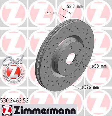 ZIMMERMANN 530246252 гальмівний диск