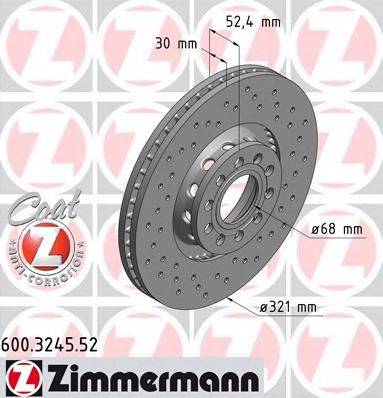 ZIMMERMANN 600324552 гальмівний диск