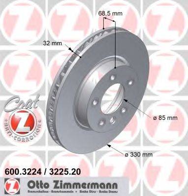 ZIMMERMANN 600322420 гальмівний диск