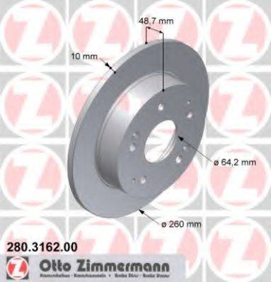 ZIMMERMANN 280316200 гальмівний диск