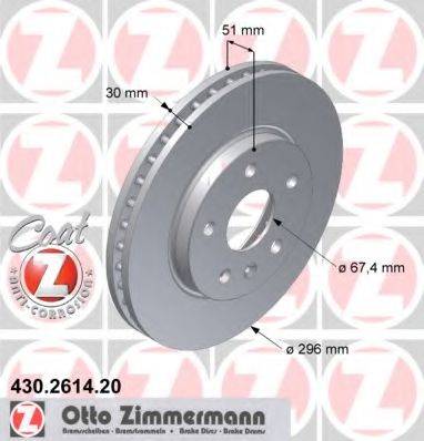 ZIMMERMANN 430261420 гальмівний диск