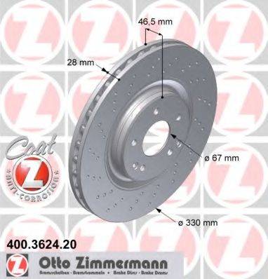 ZIMMERMANN 400362420 гальмівний диск