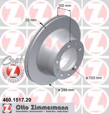 ZIMMERMANN 460151720 гальмівний диск