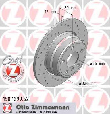 ZIMMERMANN 150129952 гальмівний диск