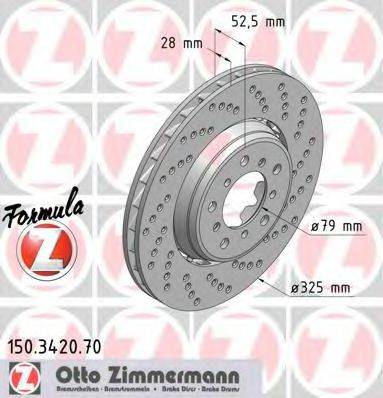 ZIMMERMANN 150342070 гальмівний диск