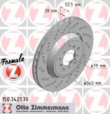 ZIMMERMANN 150342170 гальмівний диск