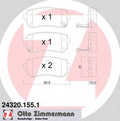 ZIMMERMANN 243201551 Комплект гальмівних колодок, дискове гальмо