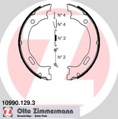 ZIMMERMANN 109901293 Комплект гальмівних колодок, стоянкова гальмівна система