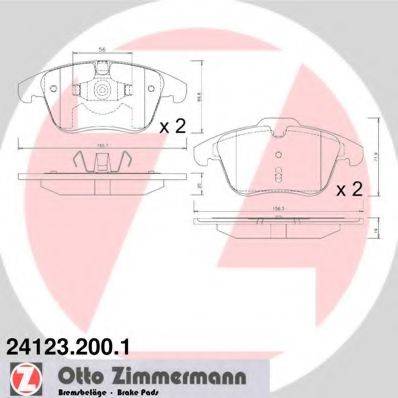 ZIMMERMANN 241232001 Комплект гальмівних колодок, дискове гальмо